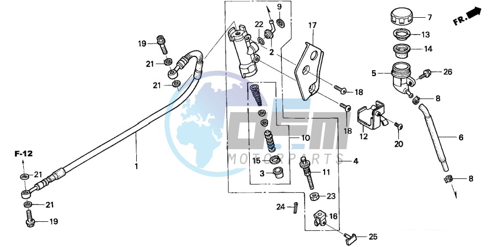 REAR BRAKE MASTER CYLINDER