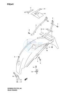 GS500 (P3) drawing REAR FENDER