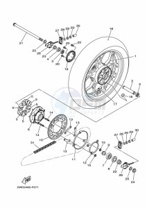 YZF320-A YZF-R3 (B7PD) drawing REAR WHEEL