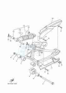 TT-R110E (B51P) drawing REAR ARM & SUSPENSION