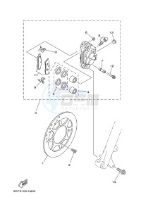 TT-R125 TT-R125LW (19CR) drawing FRONT BRAKE CALIPER