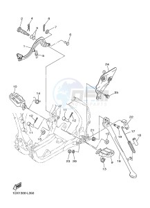 WR450F (1DX1 1DX2) drawing STAND & FOOTREST