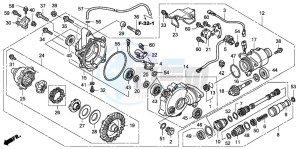 TRX500FA FOURTRAX FOREMAN drawing FRONT FINAL GEAR (TRX500FA5/6/7/8)