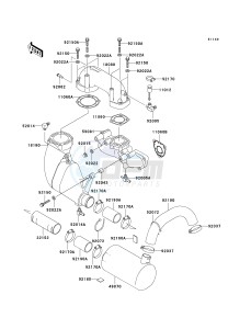 JT 900 B [900 STS] (B3-B4) [900 STS] drawing MUFFLER-- S- -