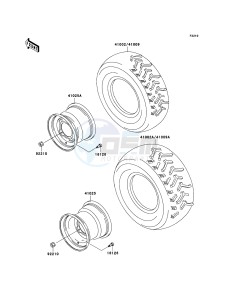 KLF300 4x4 KLF300-C17 EU GB drawing Tires