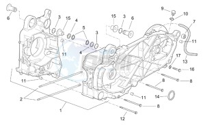 Leonardo 250 st (eng. Yamaha) drawing Crankcase