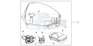 FJS400D9 SI - (SI) drawing TOP BOX 40L COSMIC BLACK