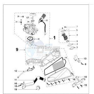 VIVA 3 L 50 4T A drawing CARBURETTOR