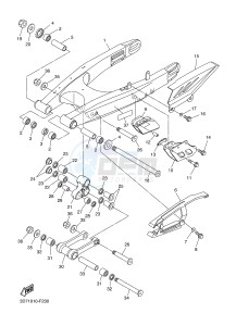 WR250X (32DP) drawing REAR ARM