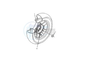 YP E MAJESTY 125 drawing REAR WHEEL