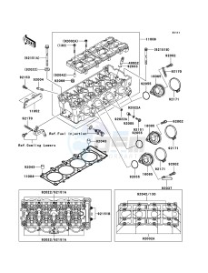 NINJA ZX-12R ZX1200B6F FR GB XX (EU ME A(FRICA) drawing Cylinder Head