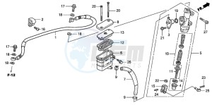 CBR125R drawing RR. BRAKE MASTER CYLINDER