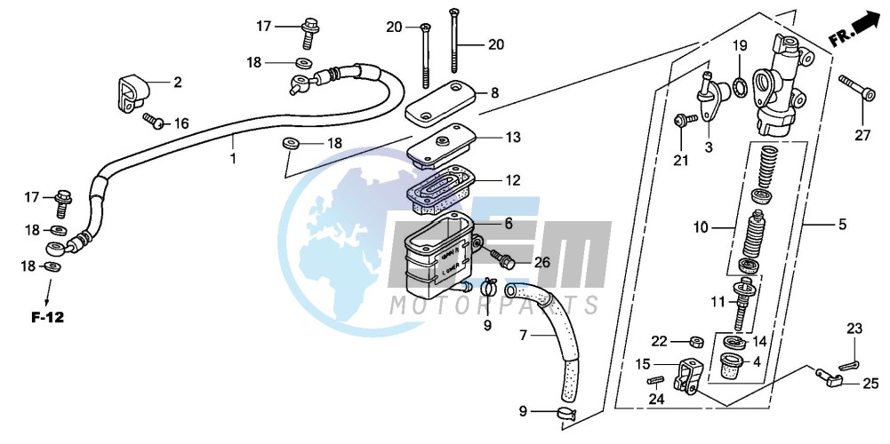 RR. BRAKE MASTER CYLINDER