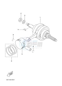 YP125RA (ABS) X-MAX 250 ABS (2DL3) drawing CRANKSHAFT & PISTON