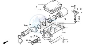 TRX300EX SPORTRAX drawing AIR CLEANER