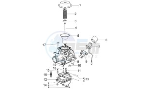 Scarabeo 50 4T 4V drawing Carburettor II