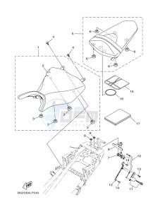 YZF320-A YZF-R3 (B7P3) drawing SEAT