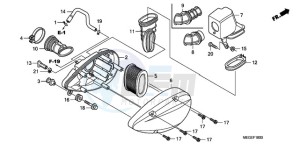 VT750CA9 Australia - (U / ST) drawing AIR CLEANER