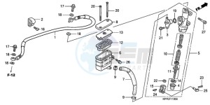 CBR125RWA Europe Direct - (ED / BLA) drawing RR. BRAKE MASTER CYLINDER