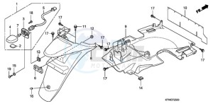 SH300AR9 France - (F / ABS CMF SPC TBX) drawing REAR FENDER