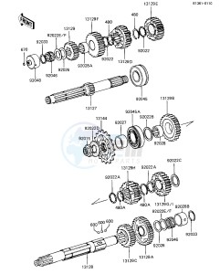 ZX 1100 A [GPZ] (A1-A2) [GPZ] drawing TRANSMISSION