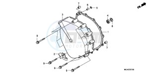 GL1800F GoldWing - GL1800-F 2ED - (2ED) drawing CLUTCH COVER