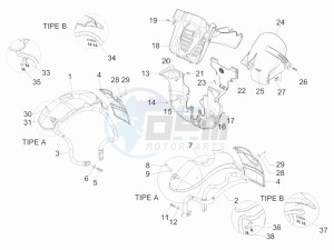 MP3 300 ie lt Touring drawing Wheel housing - Mudguard