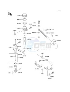 ZX 750 P [NINJA ZX-7R] (P5-P8) [NINJA ZX-7R] drawing REAR MASTER CYLINDER