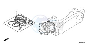 WW125D PCX125 - WW125 UK - (E) drawing GASKET KIT A