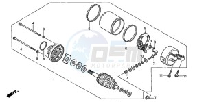 XL125V VARADERO drawing STARTER MOTOR (XL125V1/2/3/4/5/6)