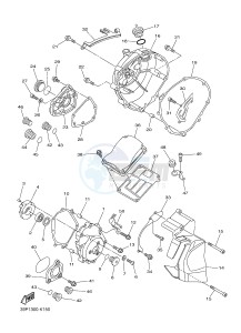 FZ8-NA FZ8 (NAKED, ABS) 800 FZ8-N ABS (59P8) drawing CRANKCASE COVER 1