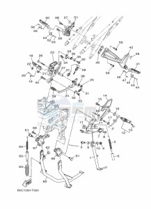 TRACER 900 MTT850 (B5CM) drawing STAND & FOOTREST