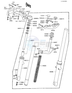 KZ 250 D [CSR] (D2) [CSR] drawing FRONT FORK -- 81 D2- -