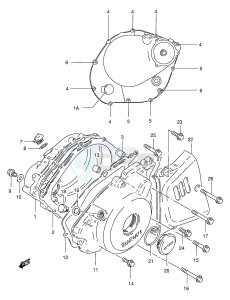 GZ250 (E1) drawing CRANKCASE COVER