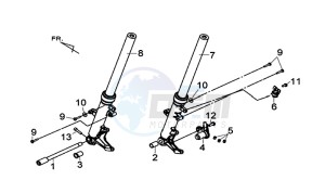 MAXSYM 600 I ABS EXECUTIVE (LX60A3-EU) (E4) (L7-M0) drawing FRONT FORK / FRONT COVER / STEERING STEM