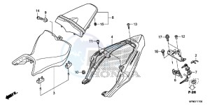 CB1000RF CB1000R 2ED drawing SEAT/ SEAT COWL