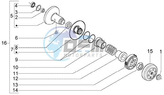 Driven pulley