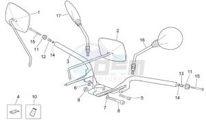 Scarabeo 125-200 e2 (eng. piaggio) drawing Handlebar