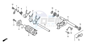 CBF250 drawing GEARSHIFT DRUM