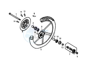 FIDDLE II 50 drawing FRONT WHEEL