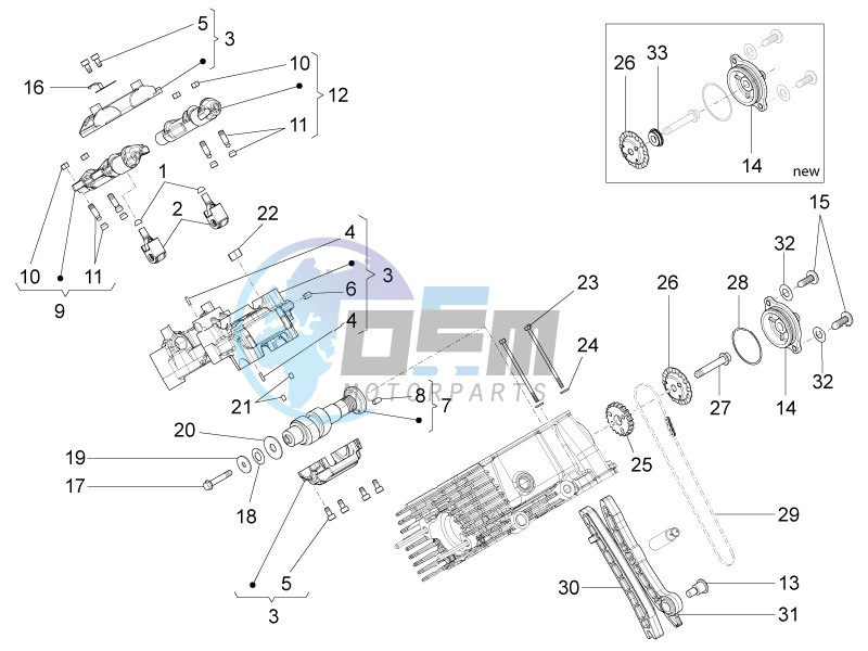 RH cylinder timing system