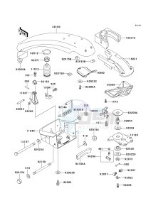 JS 750 B [750 SXI] (B1-B3 B3 CAN ONLY) [750 SXI] drawing HANDLE POLE -- JS750-B1- -