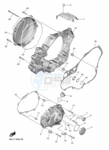 YZ450F (B2W2) drawing CRANKCASE COVER 1