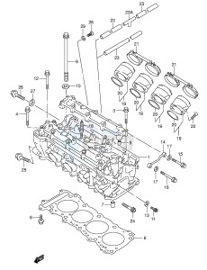 GSX-R600 (E2) drawing CYLINDER HEAD