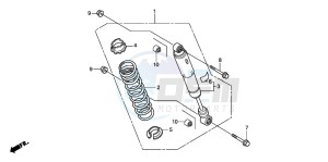 TRX300EX SPORTRAX drawing REAR CUSHION