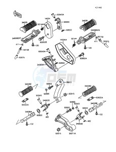 VN 1500 A [VULCAN 1500] (A10-A13) [VULCAN 1500] drawing FOOTRESTS