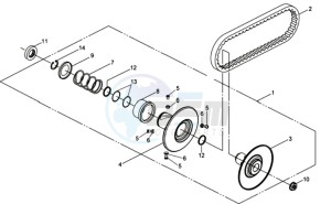 QUADRAIDER 600 drawing CLUTCH