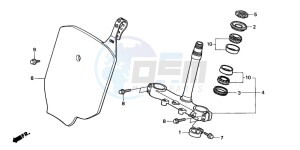 CR80R drawing STEERING STEM