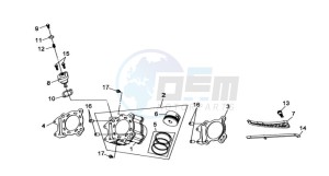 QUAD LANDER 300S ENTRY drawing CYLINDER MET PISTON / CYLINDER GASKETS TOP AND BOTTOM