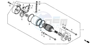 TRX250TM FOURTRAX RECON drawing STARTING MOTOR